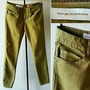 Anthropologie Olive Green Women Jeans